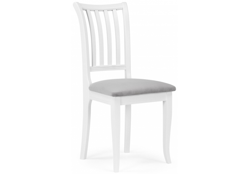 Стул деревянный Фрезино белый / Тедди серый ВР9.024 (45x50x94). 