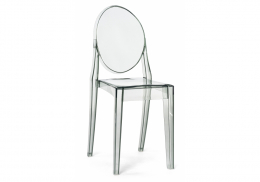 Пластиковый стул Victoria clear gray (38x49x91)