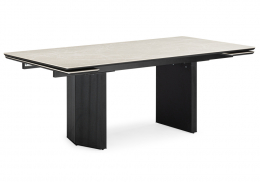 Керамический стол Монерон 200x100 burberry bianco matt / черный (100x77)