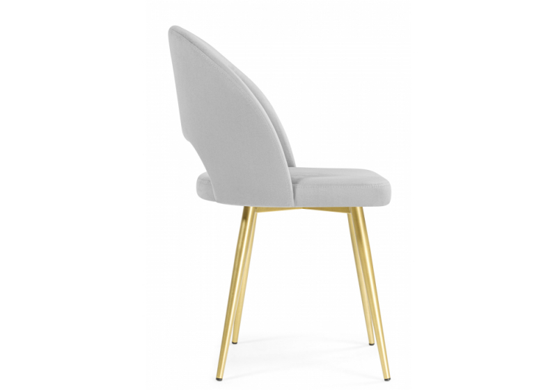 Стул на металлокаркасе Курбис светло-серый (zd 960) / золотой (48x55x85)