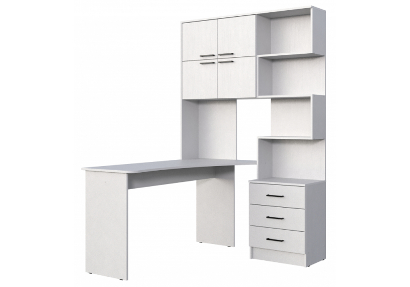 Компьютерный стол Эльброни левый белый (200). 